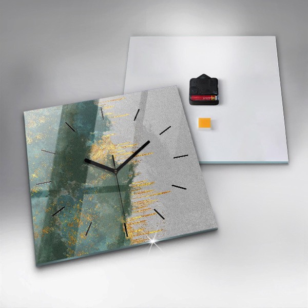 Čtvercové nástěnné hodiny Dekorativní vzor