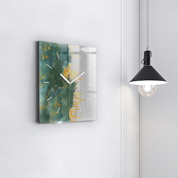 Čtvercové nástěnné hodiny Dekorativní vzor