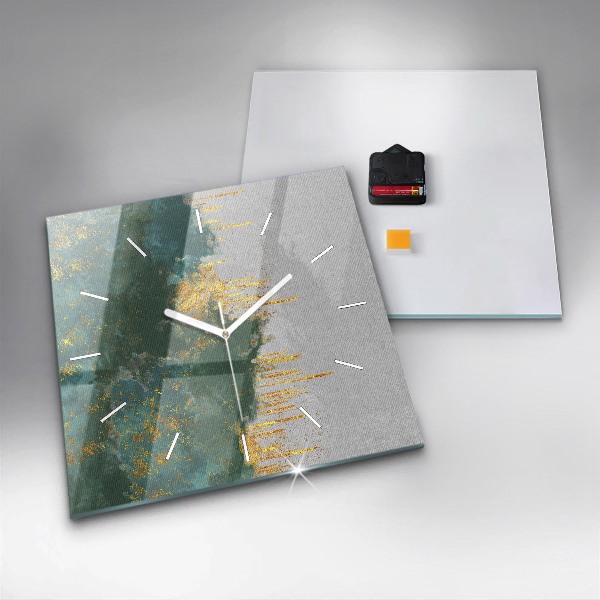 Čtvercové nástěnné hodiny Dekorativní vzor