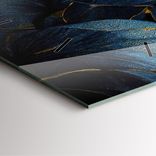 Čtvercové nástěnné hodiny Dekorativní květiny