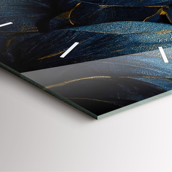 Čtvercové nástěnné hodiny Dekorativní květiny