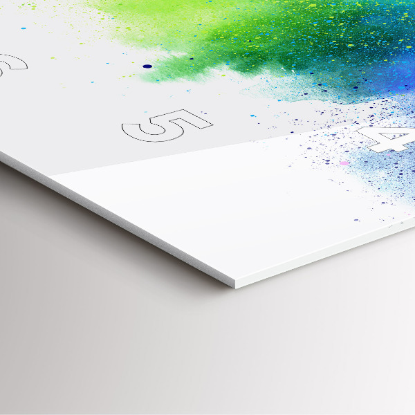 Čtvercové nástěnné hodiny Abstraktní duha