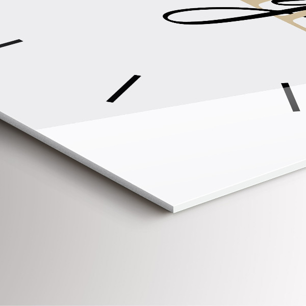 Čtvercové nástěnné hodiny Rodinný nápis