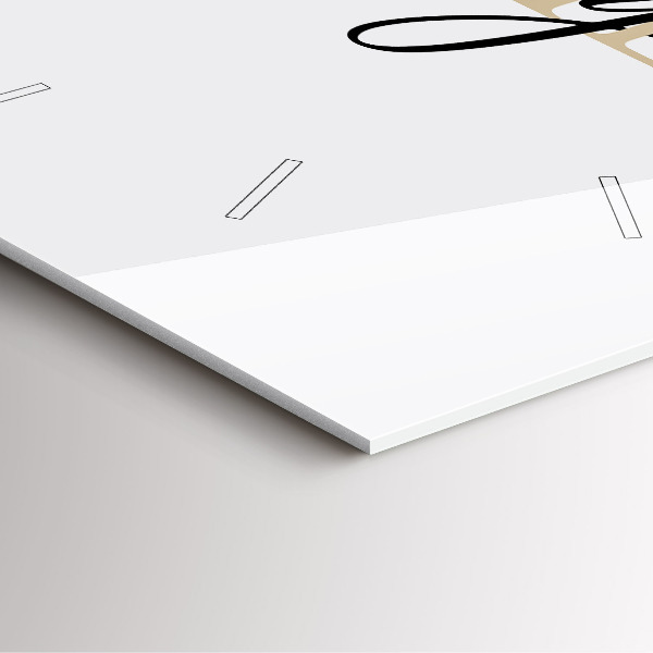 Čtvercové nástěnné hodiny Rodinný nápis