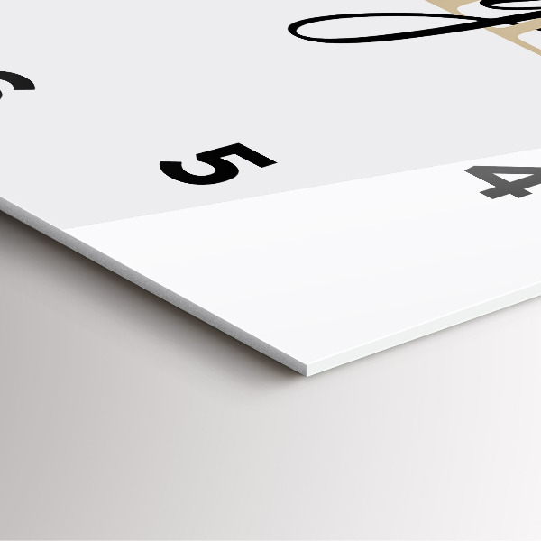 Čtvercové nástěnné hodiny Rodinný nápis