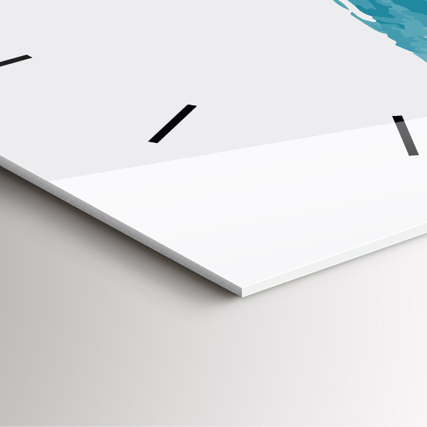 Čtvercové nástěnné hodiny Tahy štětcem