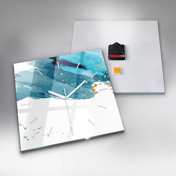 Čtvercové nástěnné hodiny Tahy štětcem