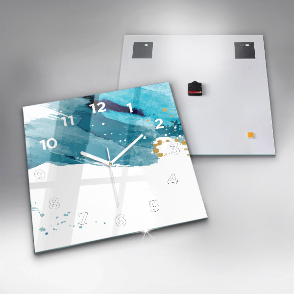 Čtvercové nástěnné hodiny Tahy štětcem