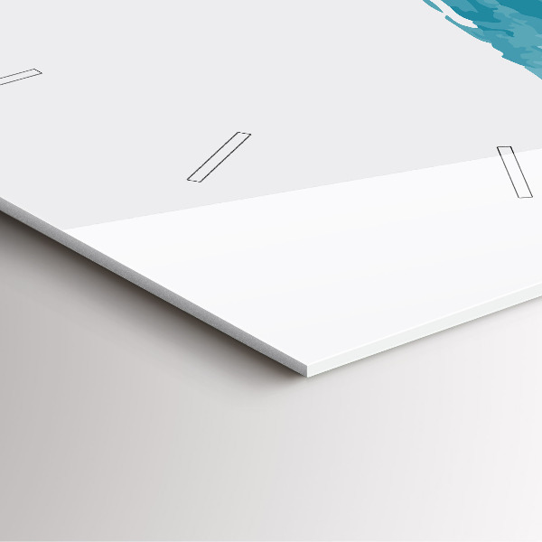 Čtvercové nástěnné hodiny Tahy štětcem