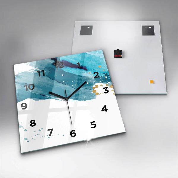 Čtvercové nástěnné hodiny Tahy štětcem