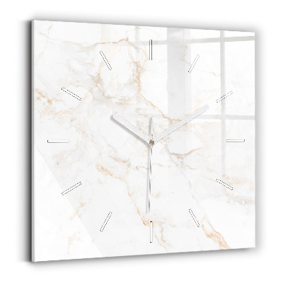 Čtvercové nástěnné hodiny Elegantní mramor