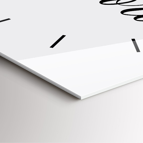 Čtvercové nástěnné hodiny Vzpomínkový nápis