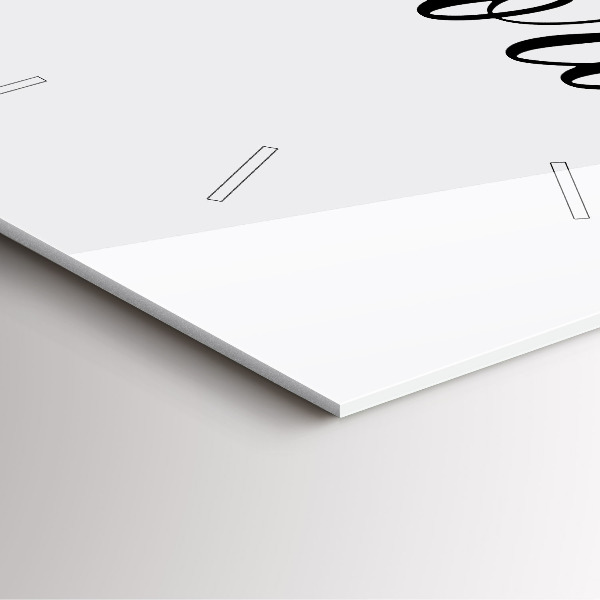 Čtvercové nástěnné hodiny Vzpomínkový nápis