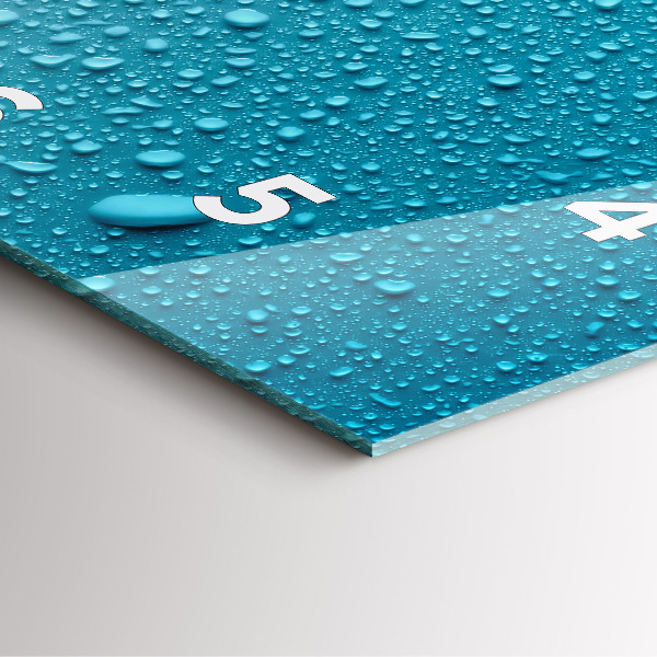 Čtvercové nástěnné hodiny Kapky vody na skle