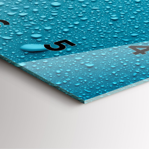 Čtvercové nástěnné hodiny Kapky vody na skle