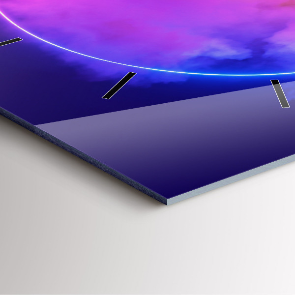 Čtvercové nástěnné hodiny 3D kouřová abstrakce