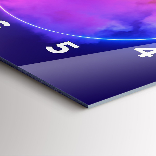 Čtvercové nástěnné hodiny 3D kouřová abstrakce