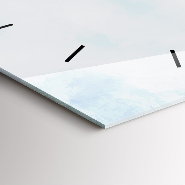 Čtvercové nástěnné hodiny Skica rostlin