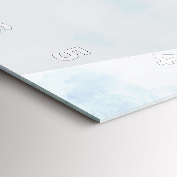 Čtvercové nástěnné hodiny Skica rostlin