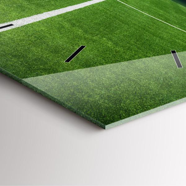 Čtvercové nástěnné hodiny Fotbalové hřiště