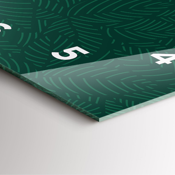 Čtvercové nástěnné hodiny Vzor listů