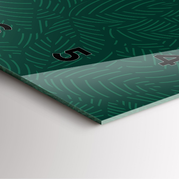 Čtvercové nástěnné hodiny Vzor listů