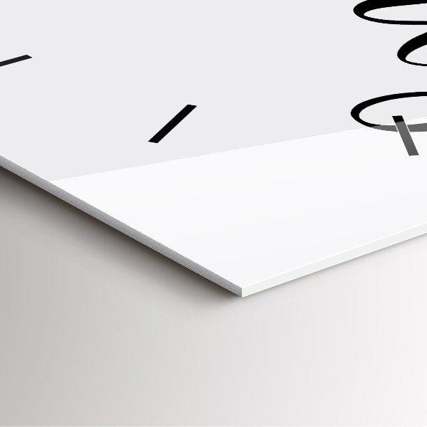 Čtvercové nástěnné hodiny Rodinný nápis a srdce