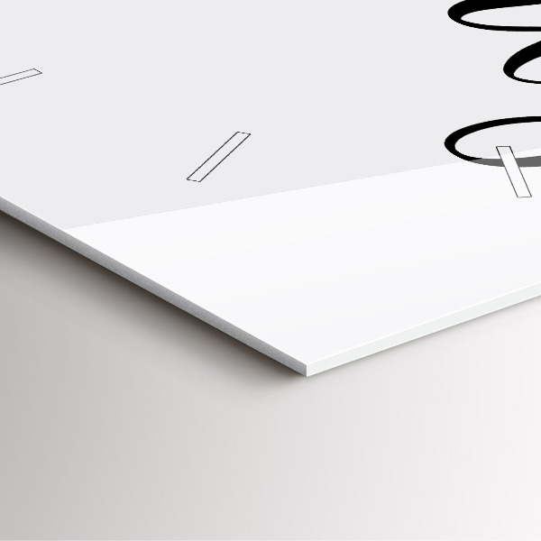 Čtvercové nástěnné hodiny Rodinný nápis a srdce