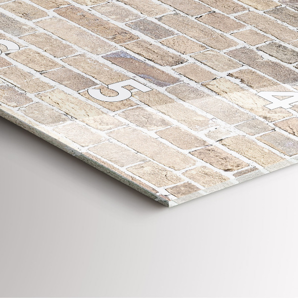 Čtvercové nástěnné hodiny Cihlová zeď