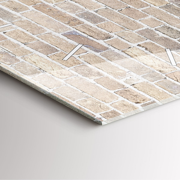 Čtvercové nástěnné hodiny Cihlová zeď