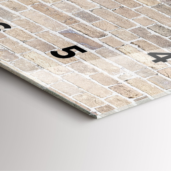 Čtvercové nástěnné hodiny Cihlová zeď