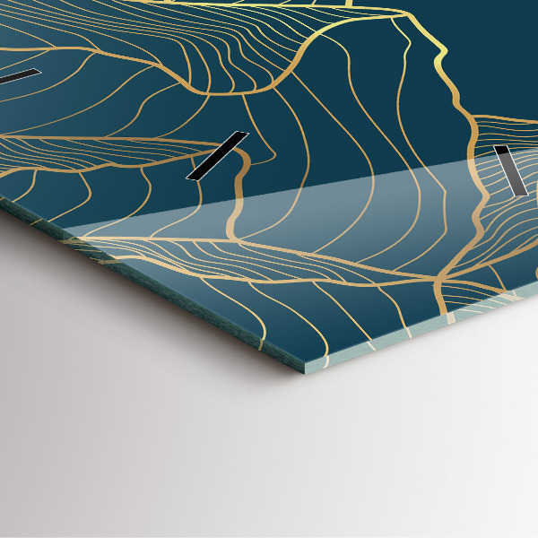 Čtvercové nástěnné hodiny Skica hor