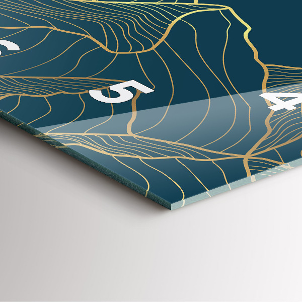 Čtvercové nástěnné hodiny Skica hor