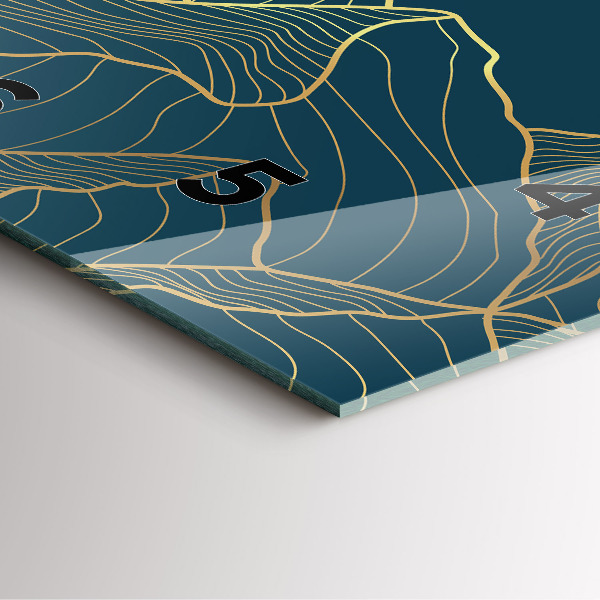 Čtvercové nástěnné hodiny Skica hor