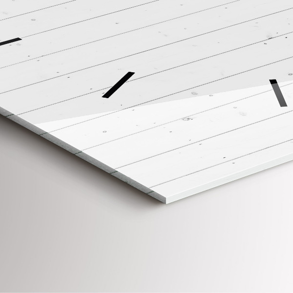 Skleněné hodiny čtvercové Vzor dřevěných panelů