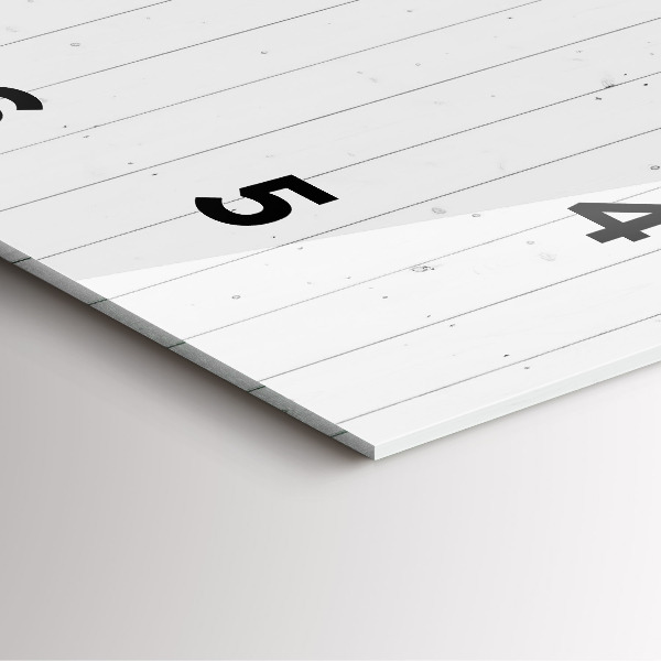 Skleněné hodiny čtvercové Vzor dřevěných panelů