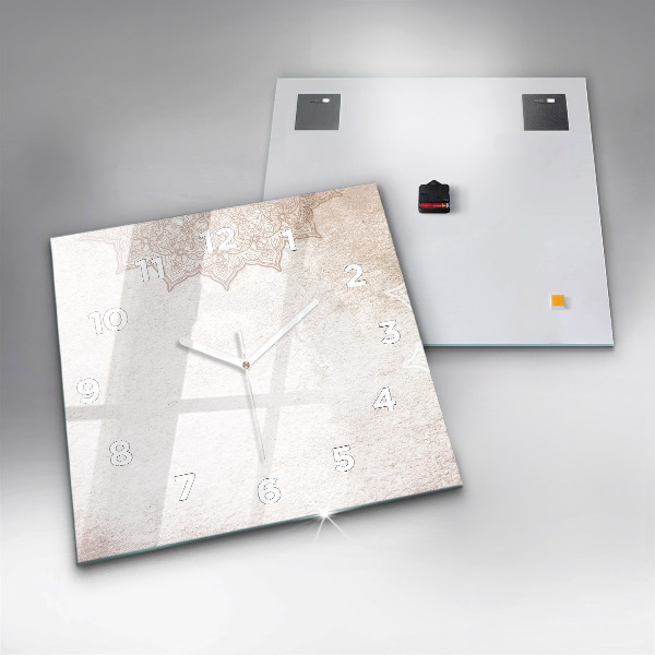 Skleněné hodiny čtvercové Dekorativní vzor