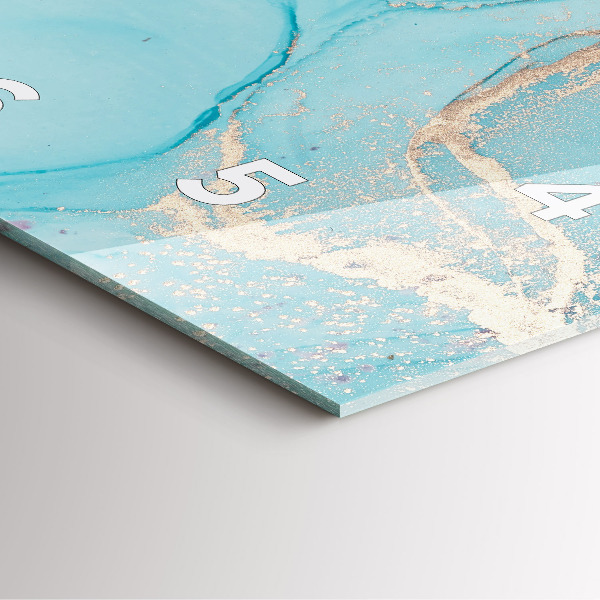 Skleněné hodiny čtvercové Dekorativní mramor