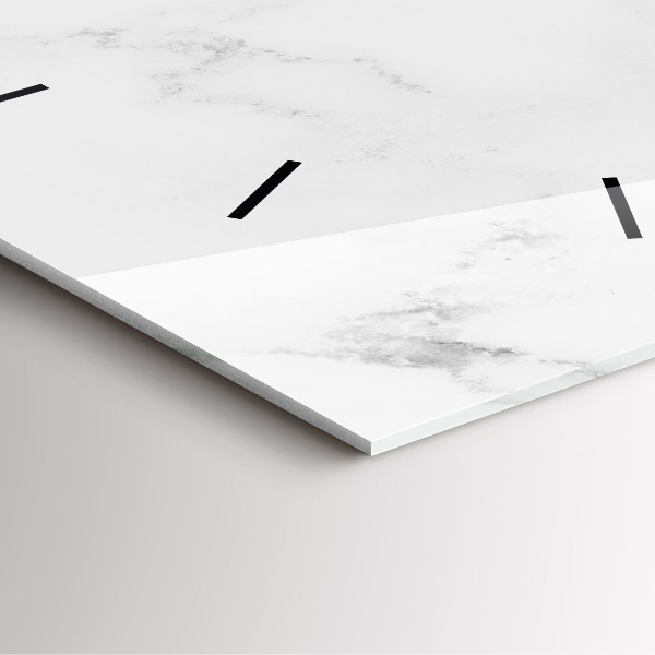 Skleněné hodiny čtvercové Elegantní mramor