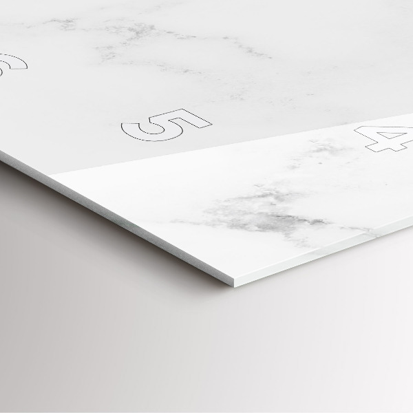 Skleněné hodiny čtvercové Elegantní mramor