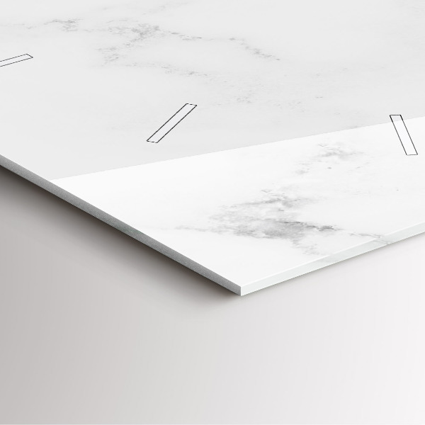 Skleněné hodiny čtvercové Elegantní mramor