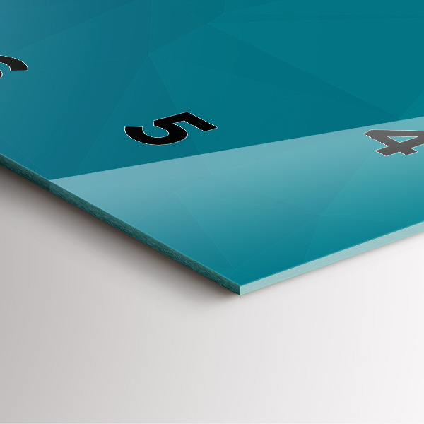 Skleněné hodiny čtvercové Mořská abstrakce