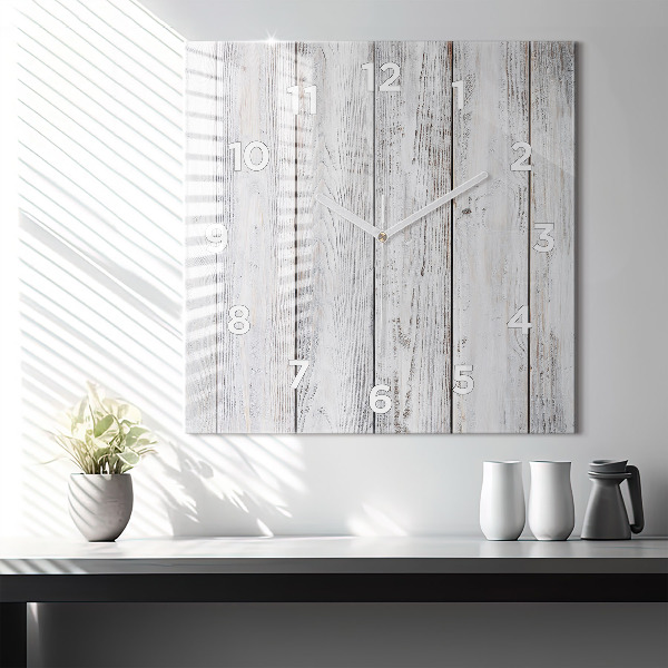 Skleněné hodiny čtvercové Malované desky
