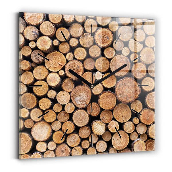 Skleněné hodiny čtvercové Kruhy stromů