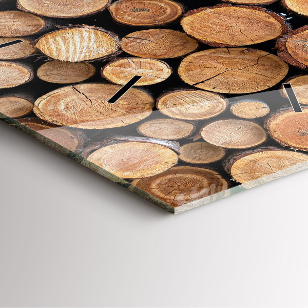 Skleněné hodiny čtvercové Kruhy stromů