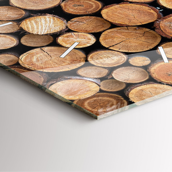 Skleněné hodiny čtvercové Kruhy stromů