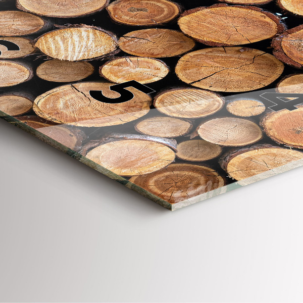 Skleněné hodiny čtvercové Kruhy stromů