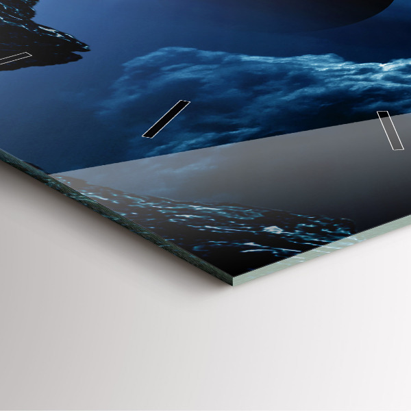 Skleněné hodiny čtvercové Velká galaxie