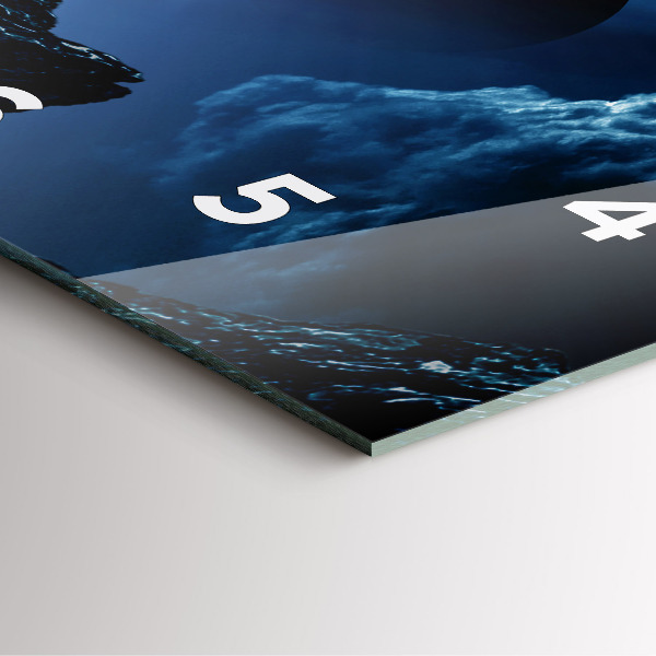 Skleněné hodiny čtvercové Velká galaxie