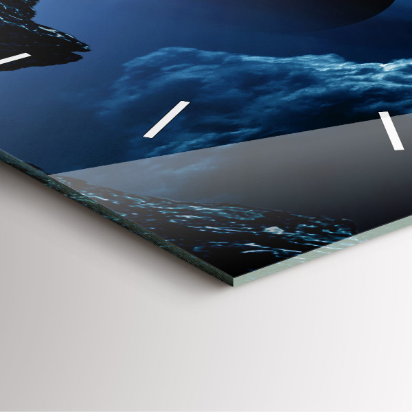 Skleněné hodiny čtvercové Velká galaxie